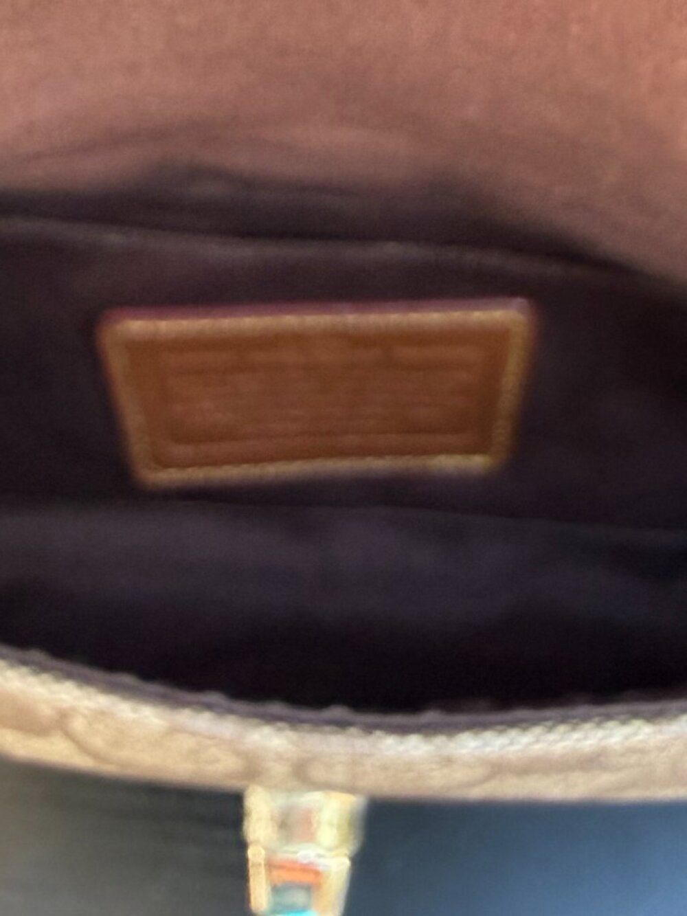 Coach Mini Ruby Crossbody Shoulder Bag w/ Gold Chain Monogram Canvas Leather - Picture 14 of 16